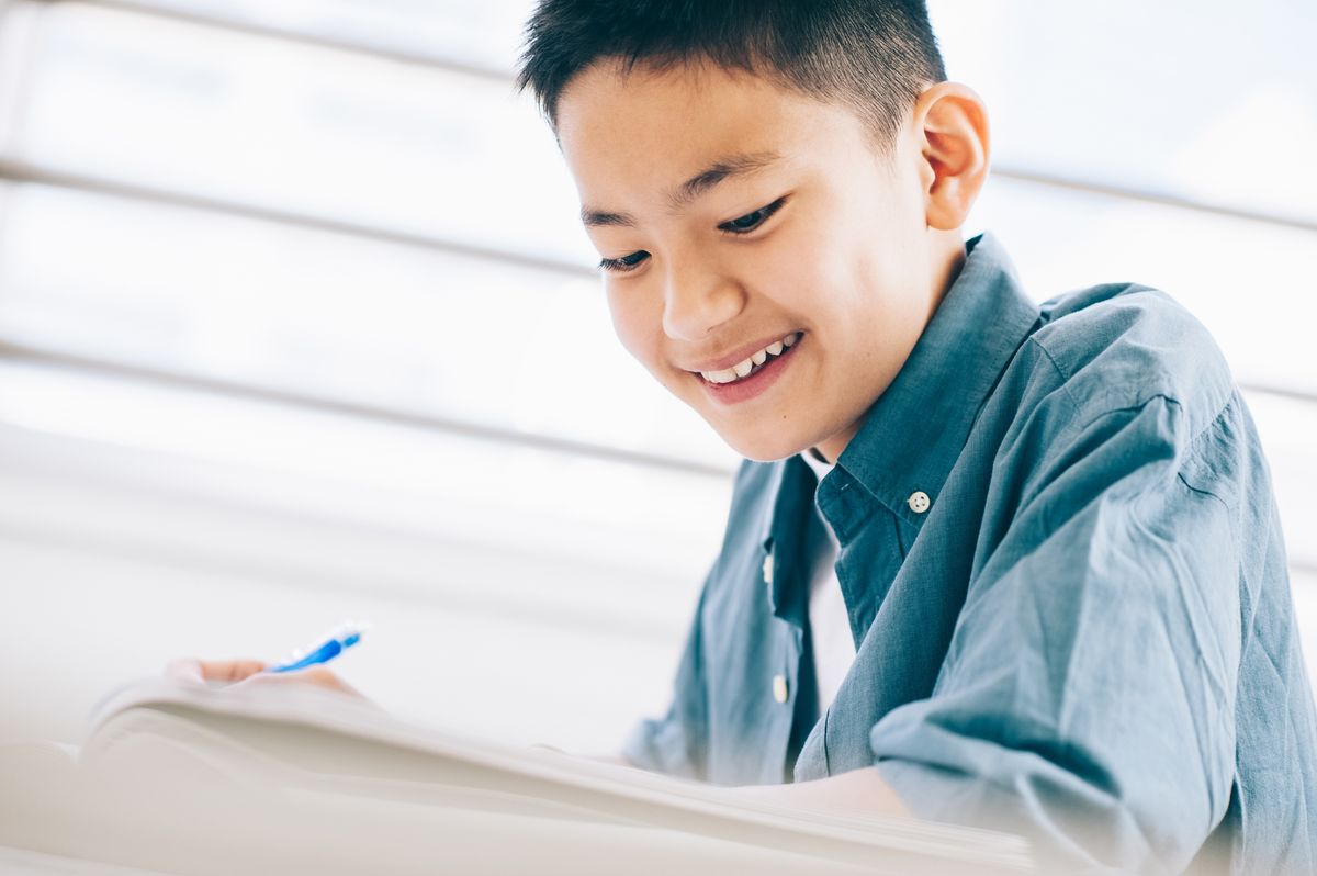 中学生の学習風景