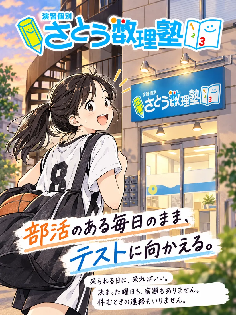 部活のある毎日のまま、テストに向かえる。